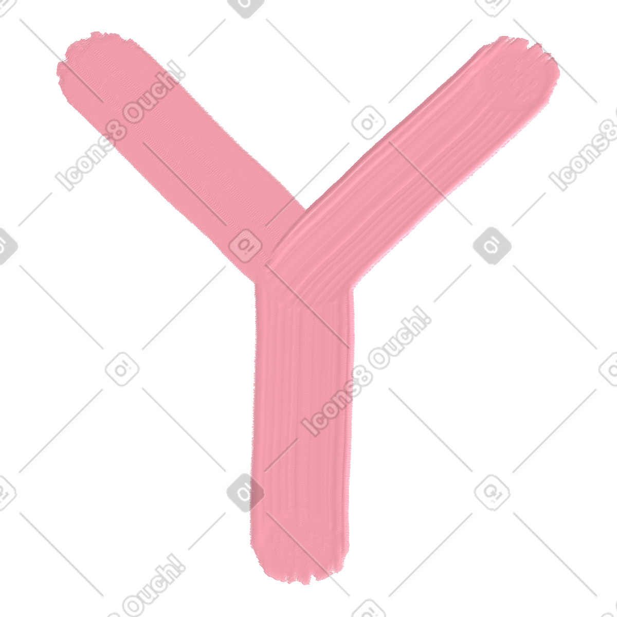 Pink letter y-Illustration im Scrapbooking-Stil als Download in PNG, SVG