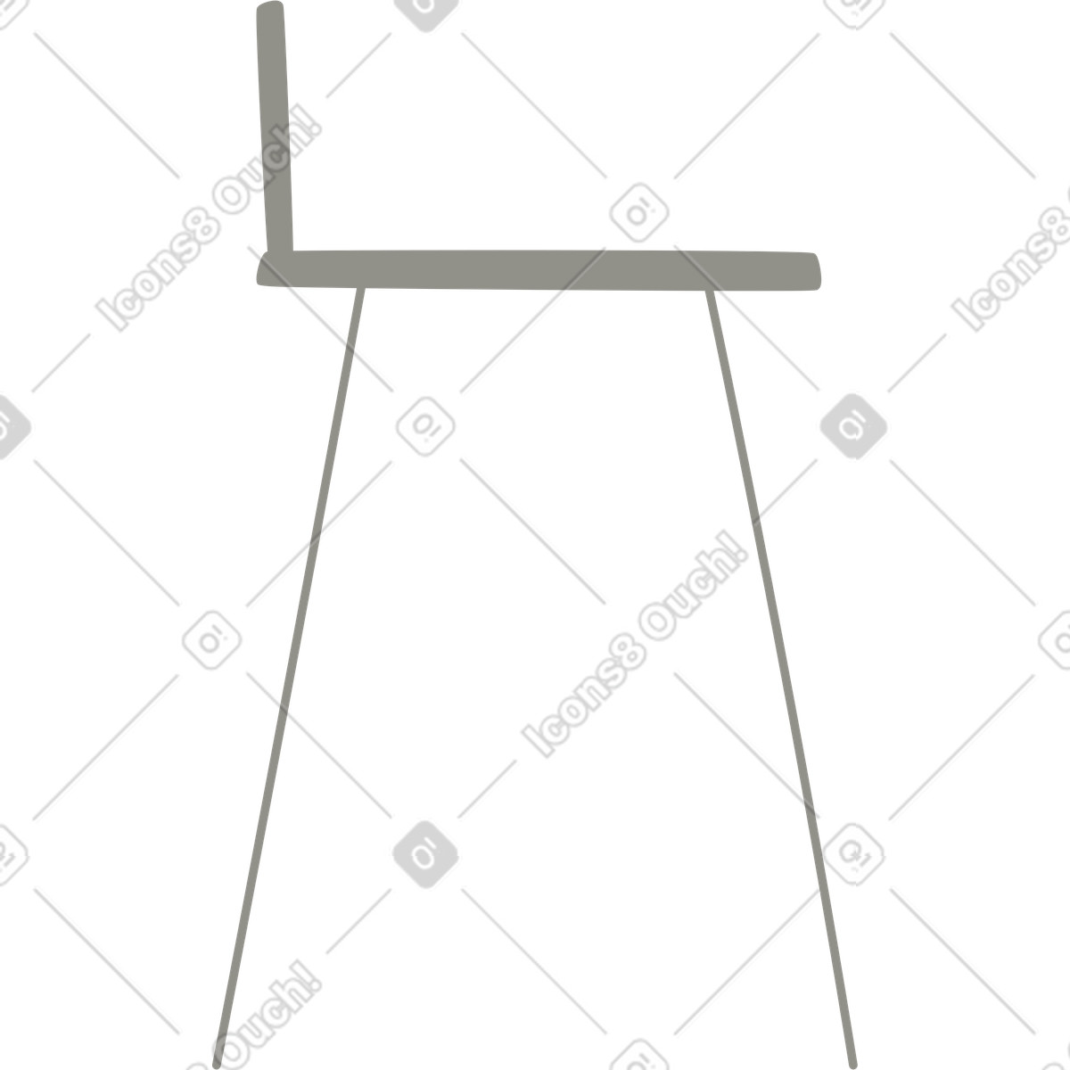 Illustration Chaise dans le style Plain à télécharger aux formats PNG, SVG