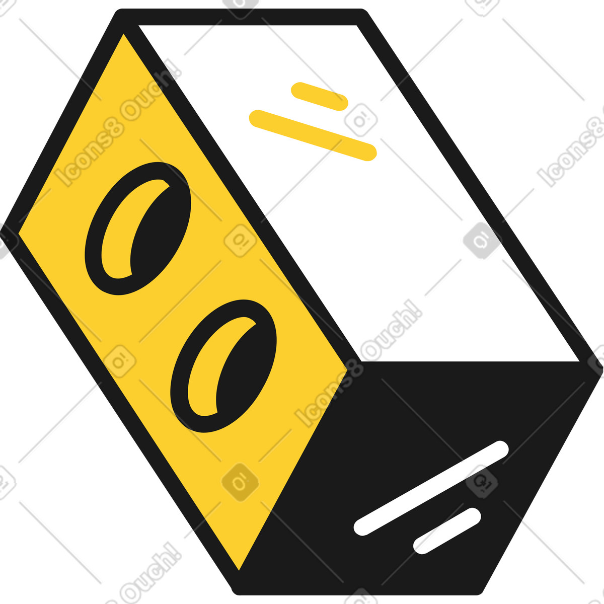 Brick side illustration in Taxi style download in PNG, SVG
