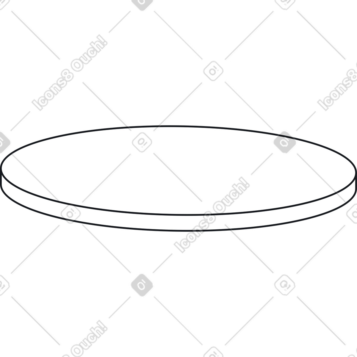 Illustration Table ronde blanche dans le style Breeze à télécharger aux formats PNG, SVG