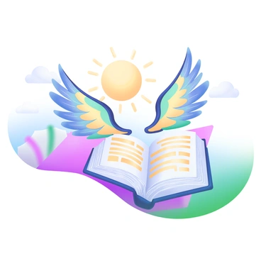 A modern pastel illustration featuring an open law book with intricate details on its cover. From the book, large, colorful wings are sprouting outward, showcasing patterns in shades of blue, yellow, and pink. The book is lifted high into the air, close to a bright sun that radiates warm, golden light. The background has a soft gradient transitioning from light blue at the top to a gentle pastel hue at the bottom, enhancing the uplifting scene.
