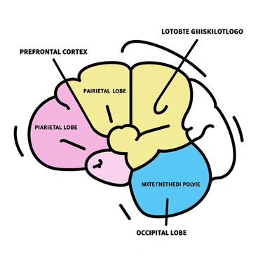 A brain map with logical thinking regions clearly labeled