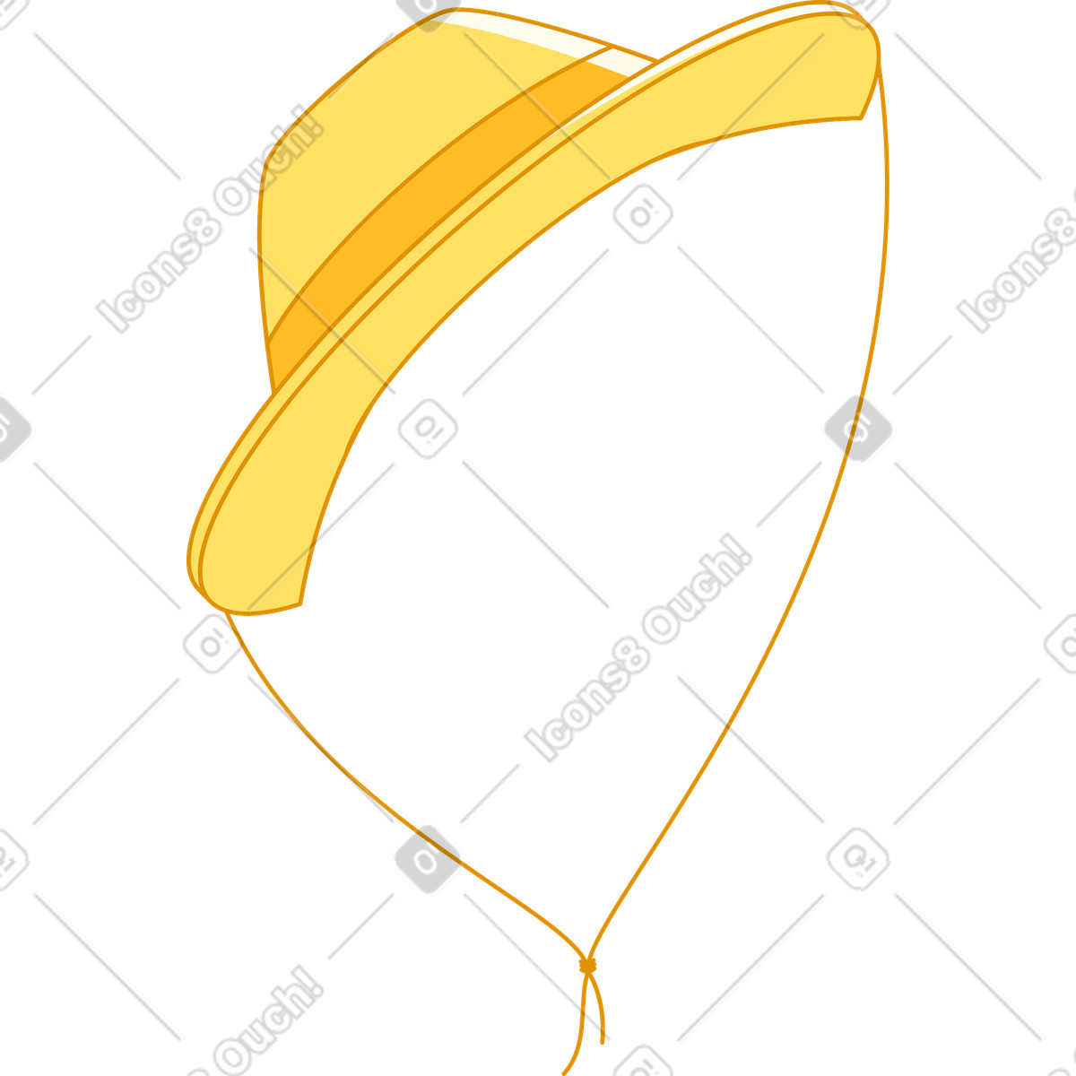 Hat-Illustration im Rainbow-Stil als Download in PNG, SVG