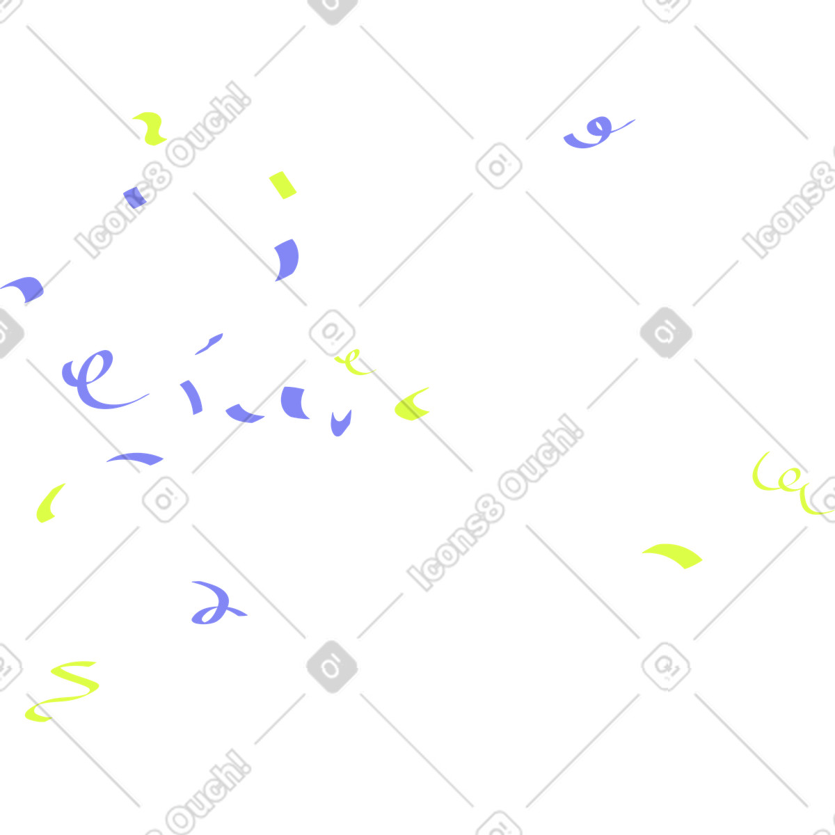 Layered confetti illustration multirow party clipart arrangement PNG GIF