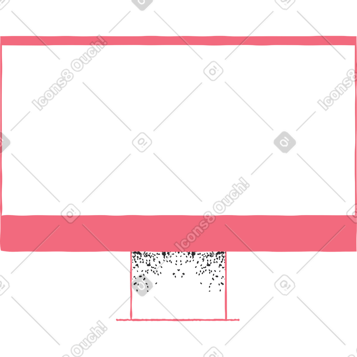 Monitor clipart illustration showcasing a computer display in PNG SVG