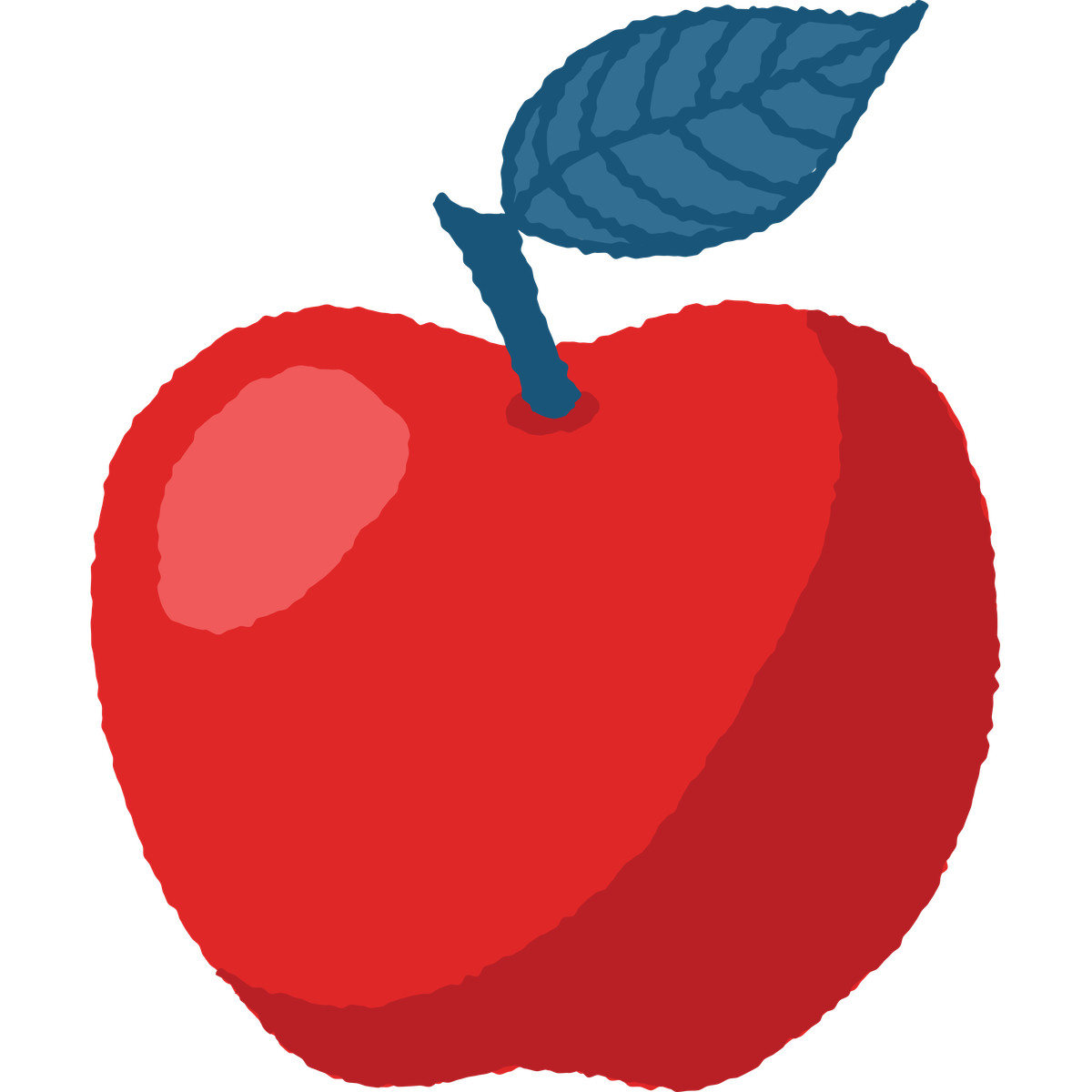 Apple illustration in Cherry style download in PNG, SVG
