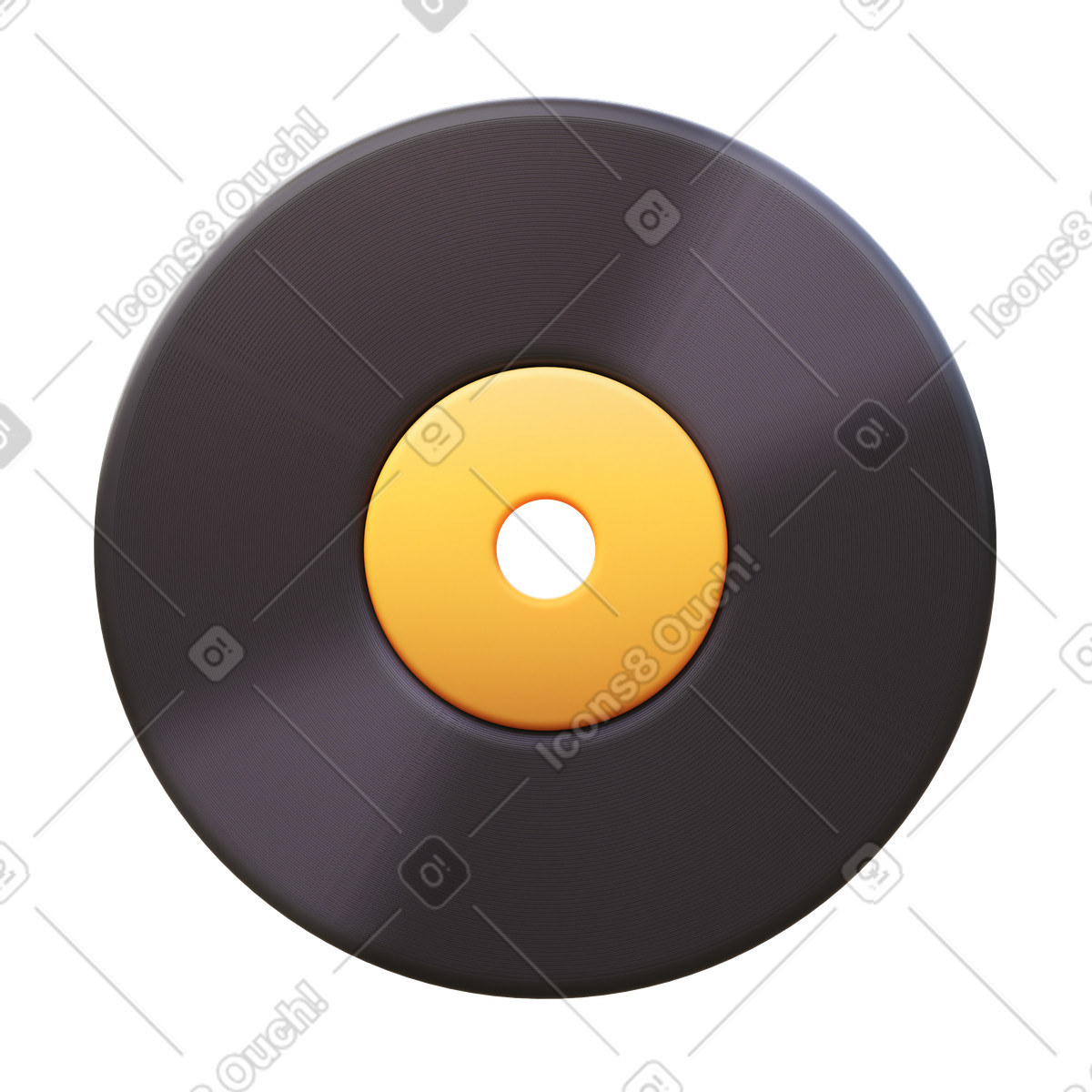 Иллюстрация Music record в стиле 3D Fluency — скачать в форматах PNG, SVG