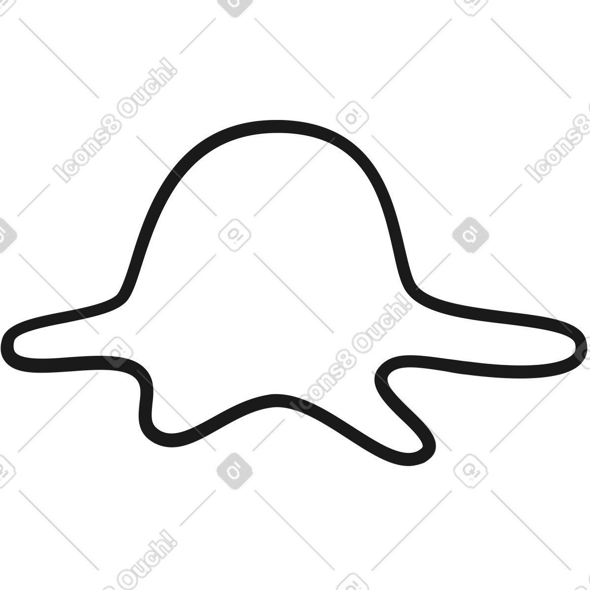 Dropped icecream illustration in Taxi style download in PNG, SVG