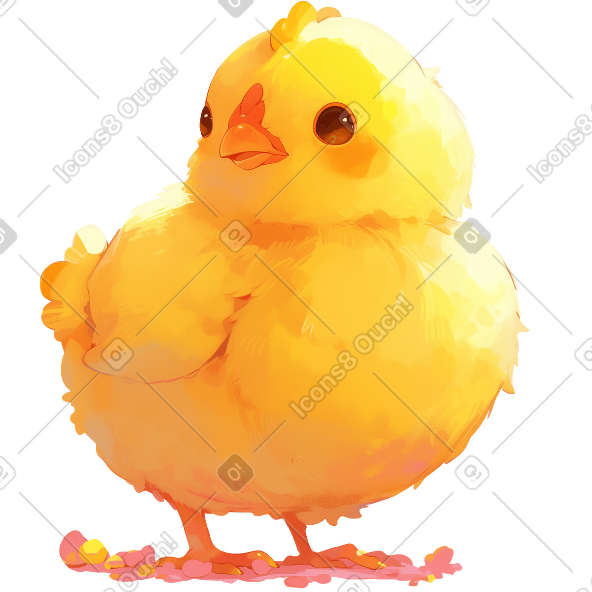Pollo illustrazione in stile Glazy scarica in PNG, SVG