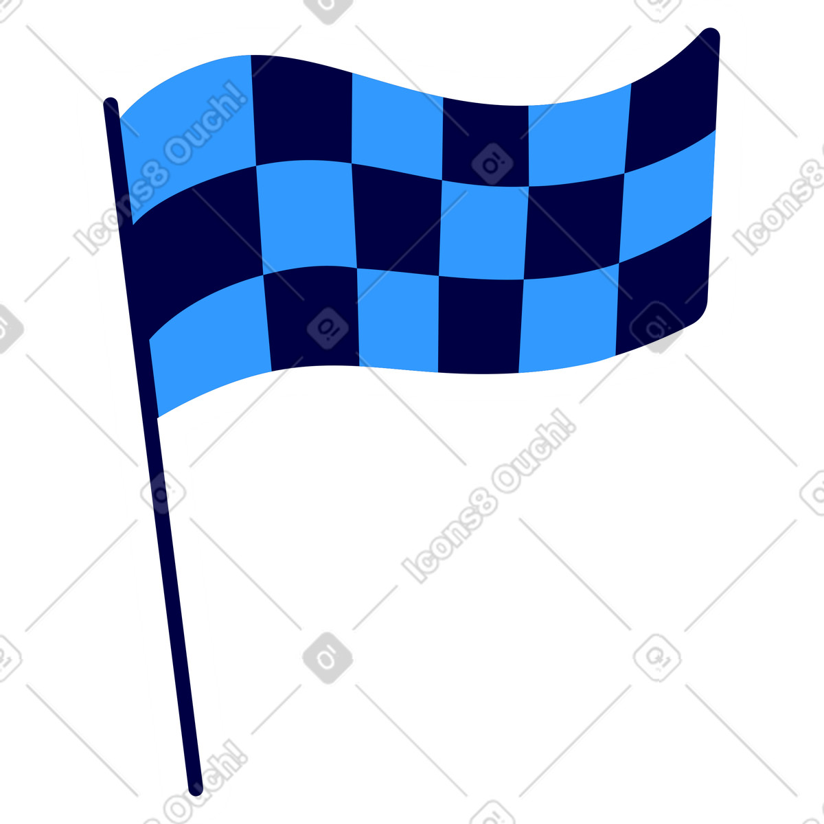 Ilustração animada de Bandeira quadriculada em no estilo Rondy Stickers para baixar em GIF, Lottie (JSON), AE