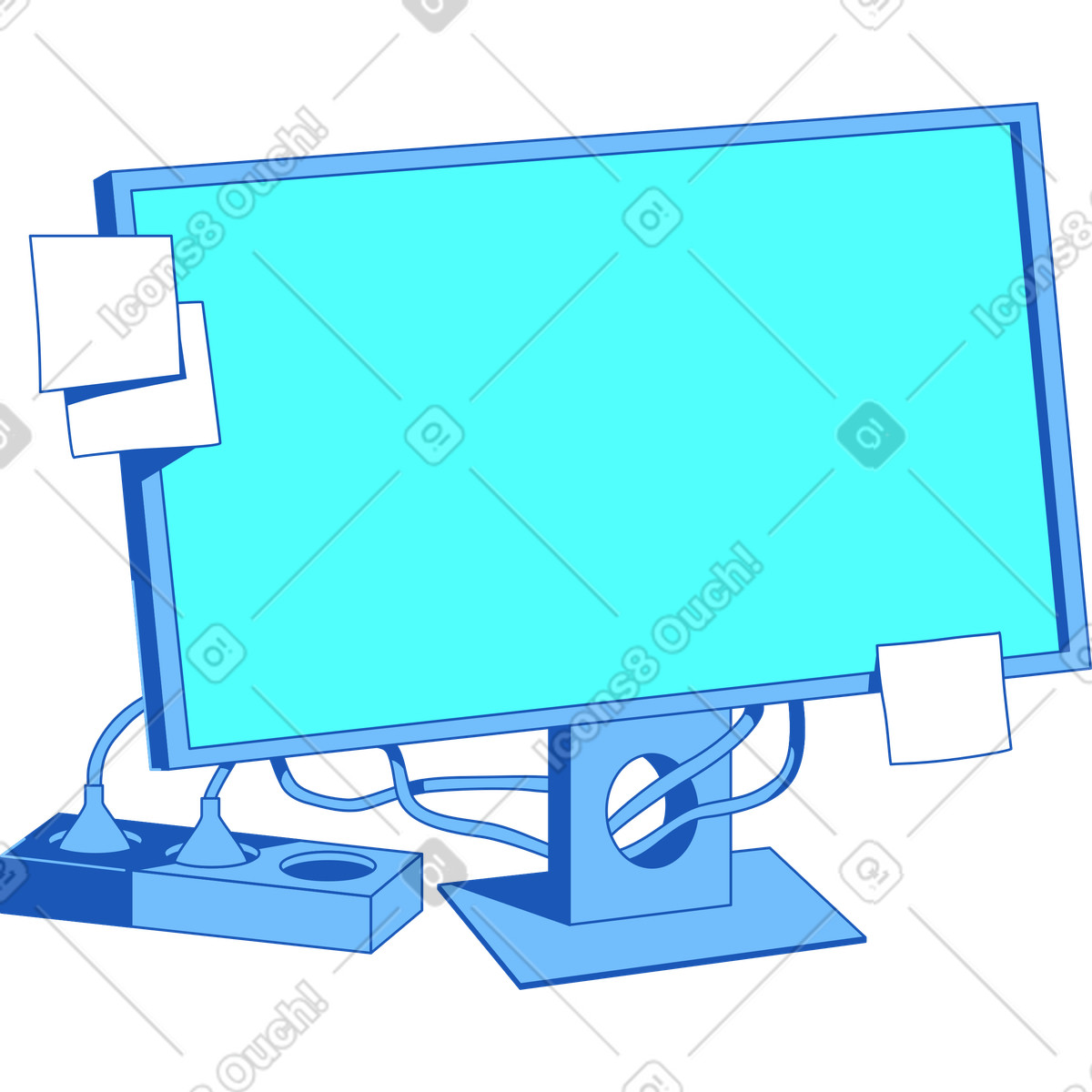 Monitor illustration in clipart, ideal for projects involving technology PNG SVG GIF
