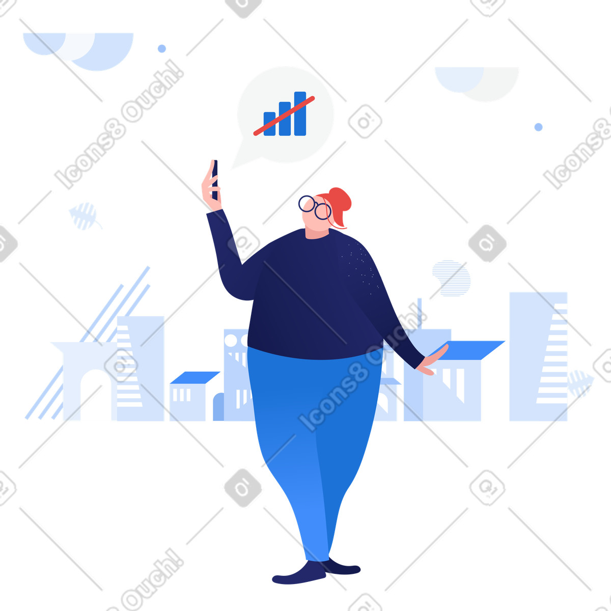 Kein signal-Illustration im Clip-Stil als Download in PNG, SVG