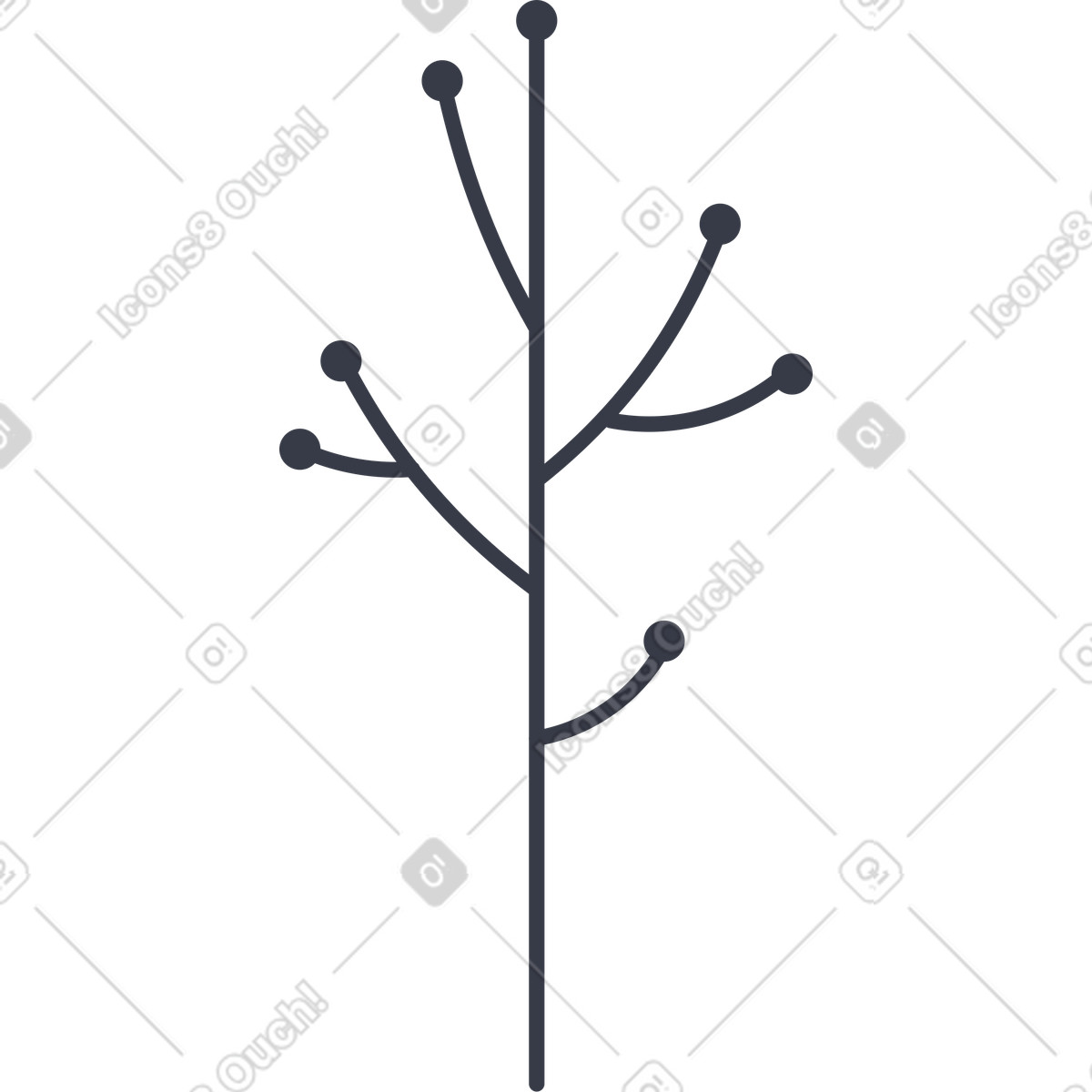 Ramoscello illustrazione in stile Abstract scarica in PNG, SVG