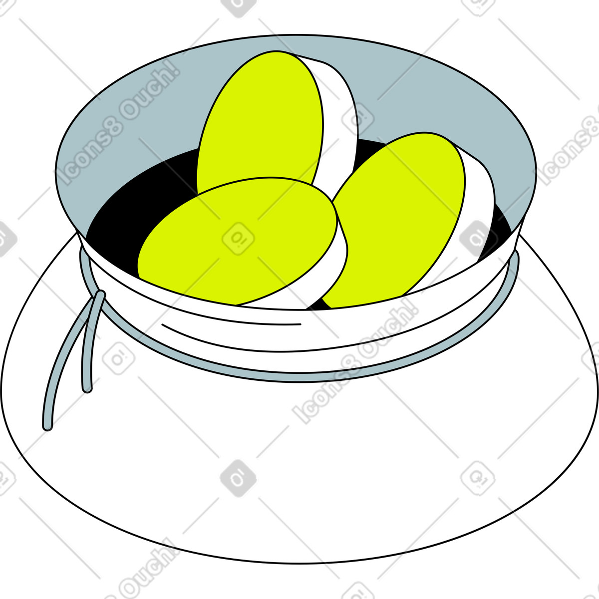 Bag of coins illustration in Isometric style download in PNG, SVG