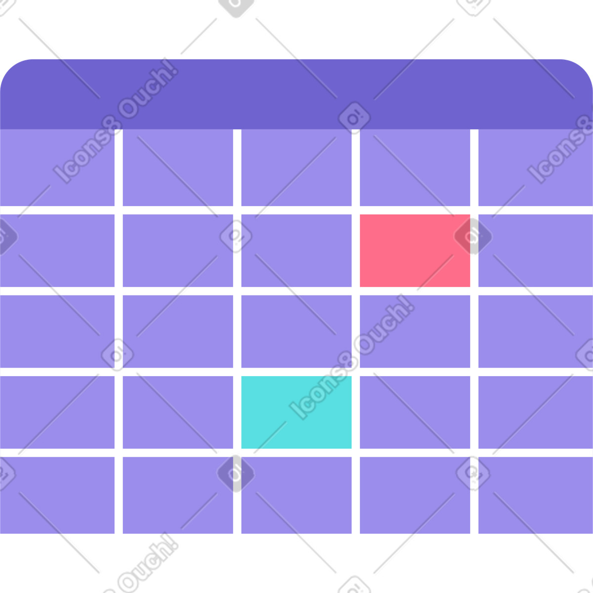Ilustração de Calendário com datas programadas em PNG e SVG