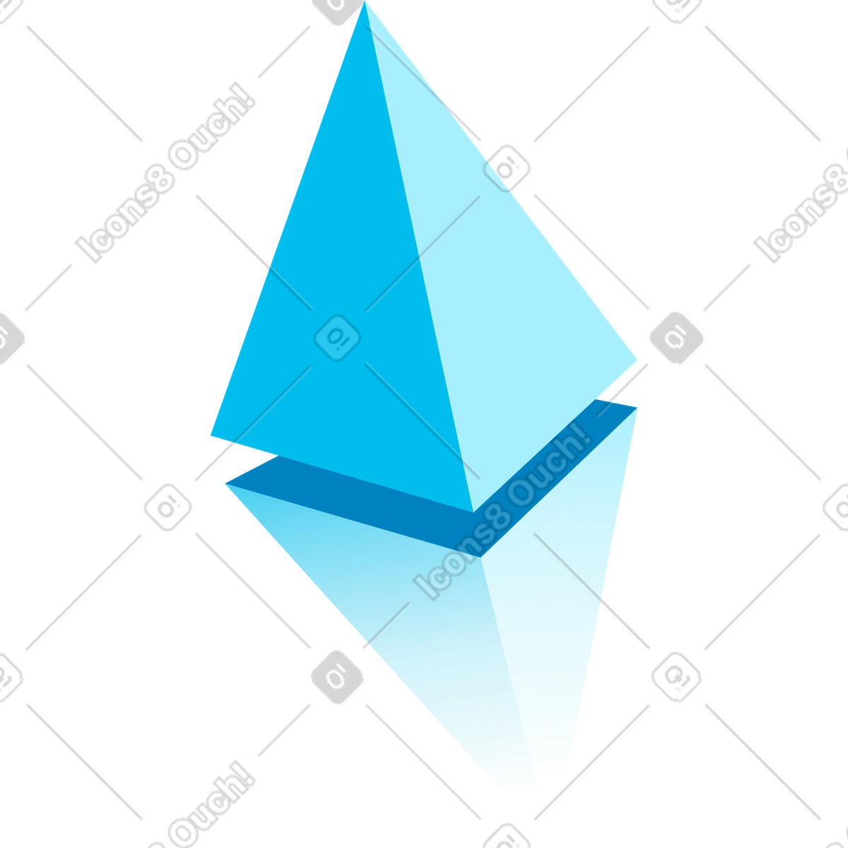 Icy スタイルの イーサリアム のイラストをPNG、SVG形式でダウンロード