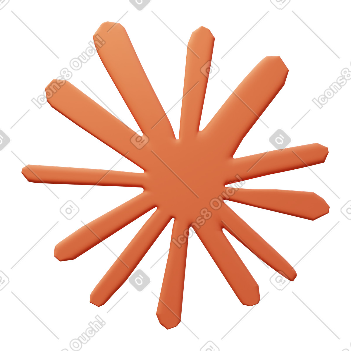 Illustration Logo 3d claude ai dans le style Fluency à télécharger aux formats PNG, SVG