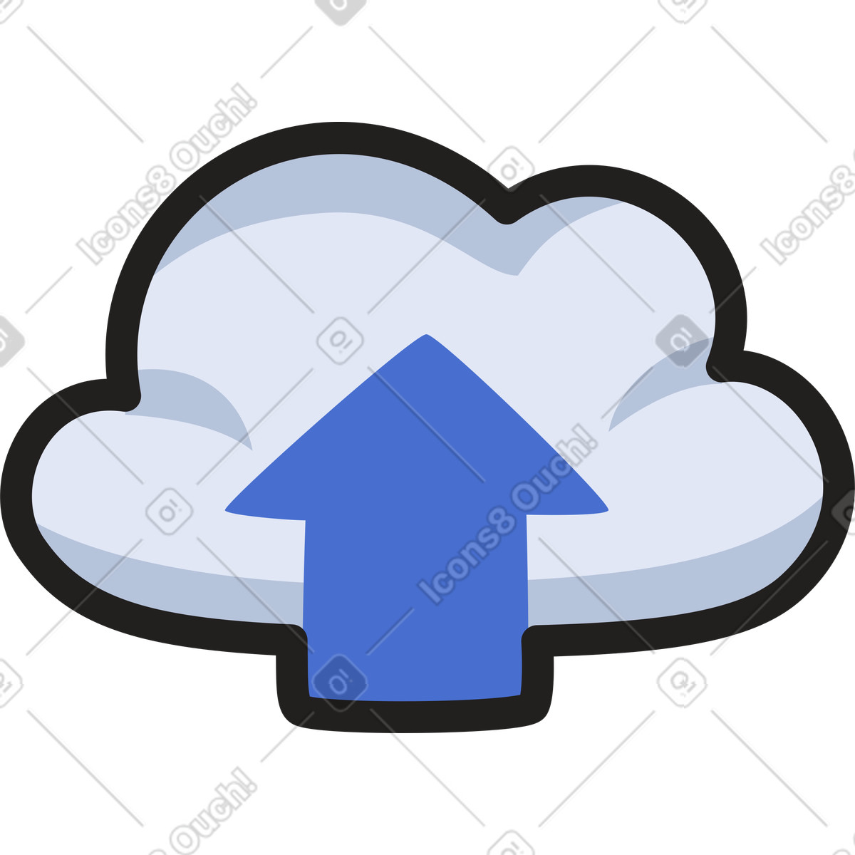 Ilustração de Nuvem em no estilo Clipart para baixar em PNG, SVG