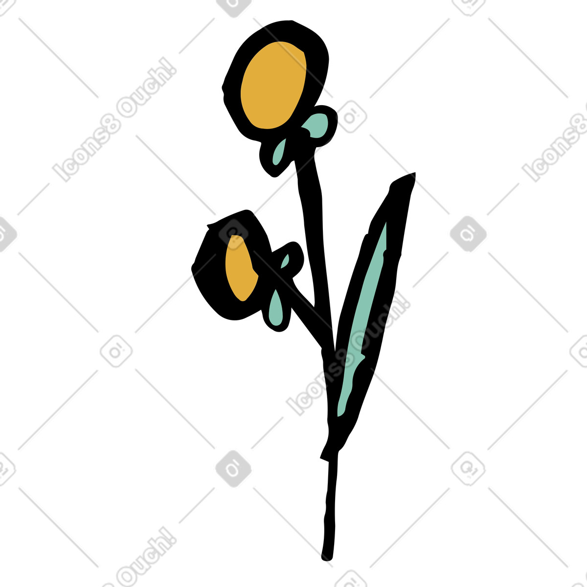 Illustration Plante dans le style Scandi à télécharger aux formats PNG, SVG