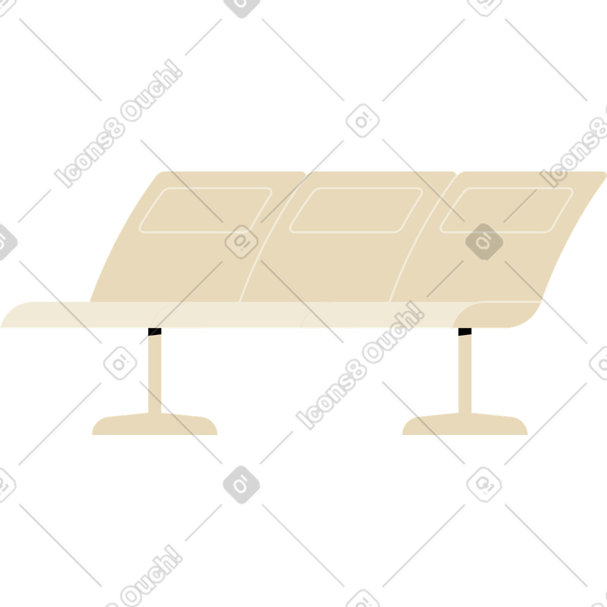 Illustration Siège d'aéroport dans le style Juicy à télécharger aux formats PNG, SVG
