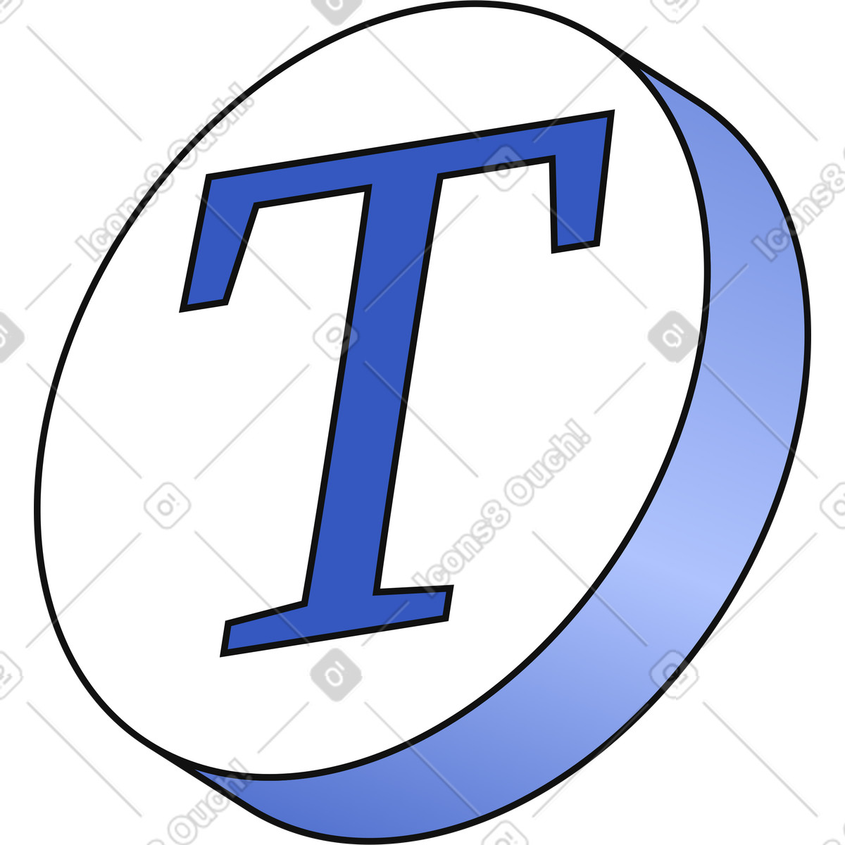Ilustración Icono de texto en círculo estilo Techny a descargar PNG y SVG