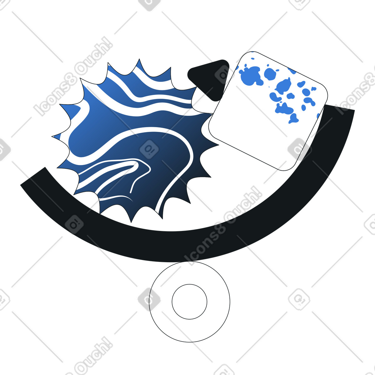 Forme geometriche astratte sovrapposte illustrazione in stile Midnight scarica in PNG, SVG