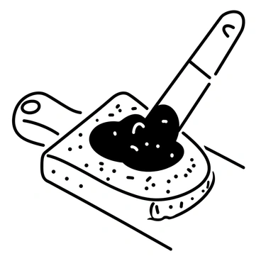 A close-up of a slice of bread being spread with a thick layer of raspberry jam.