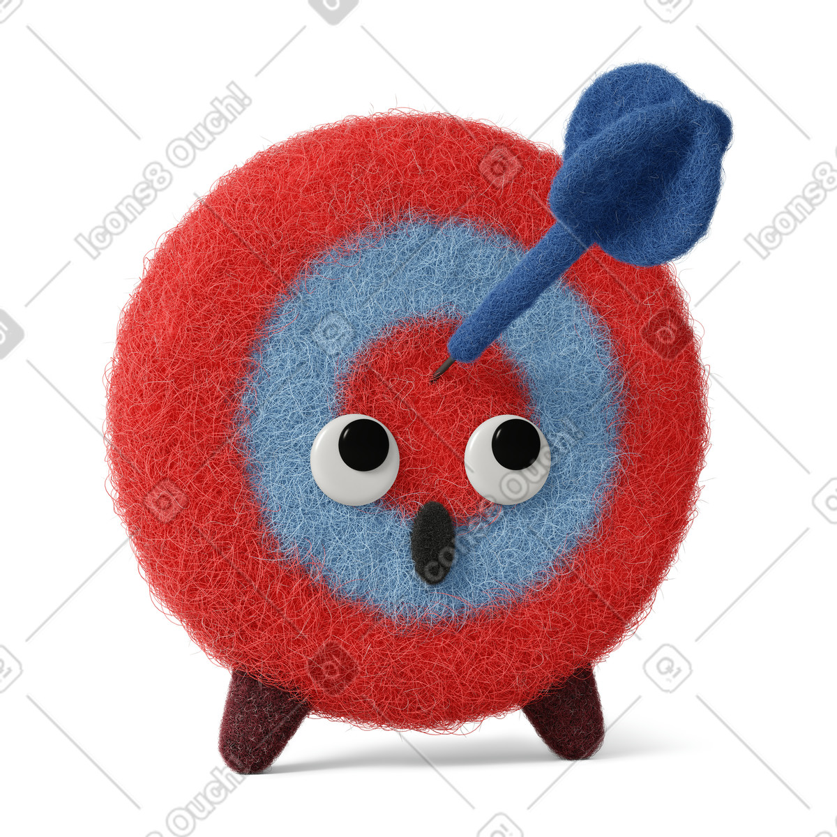 Fuzzy 스타일의 Cute bullseye target 일러스트레이션 PNG, SVG 다운로드