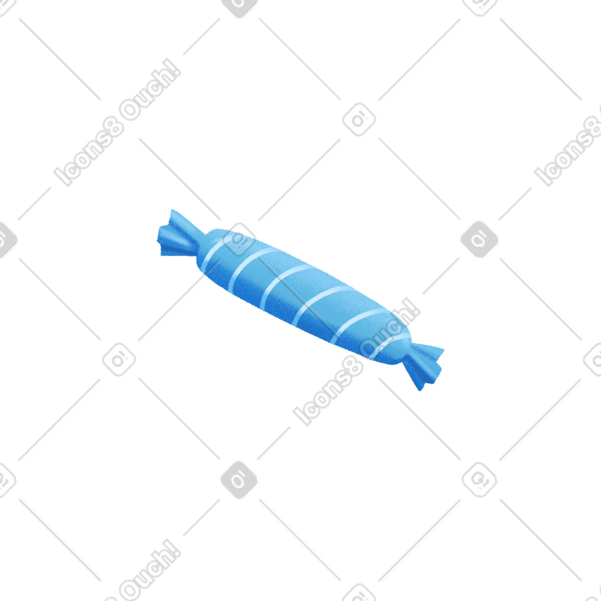 Gleam 스타일의 Blue striped long candy 일러스트레이션 PNG, SVG 다운로드