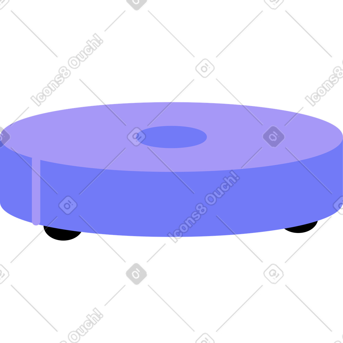 Illustration Aspirateur robot dans le style Giggle à télécharger aux formats PNG, SVG