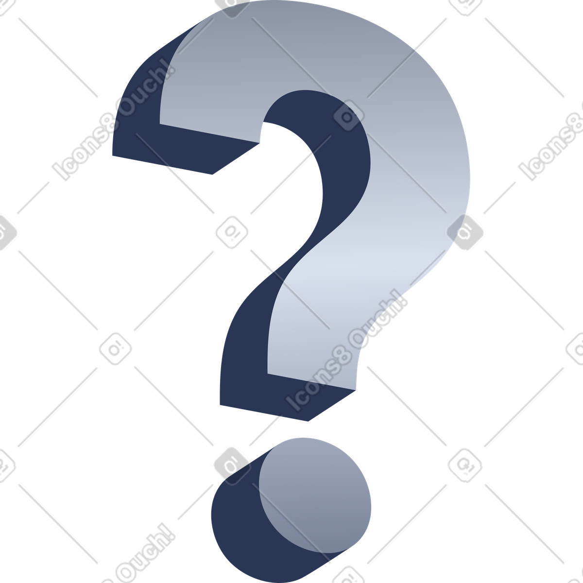 Question mark illustration in Lucent style download in PNG, SVG