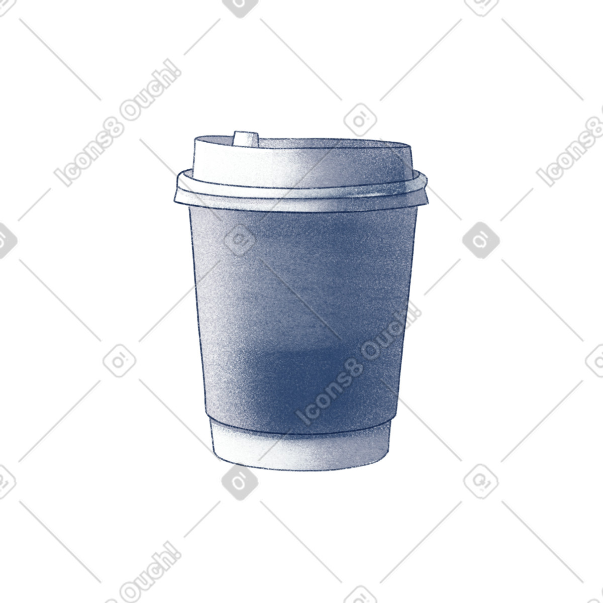 Paper cup illustration in Haze style download in PNG, SVG