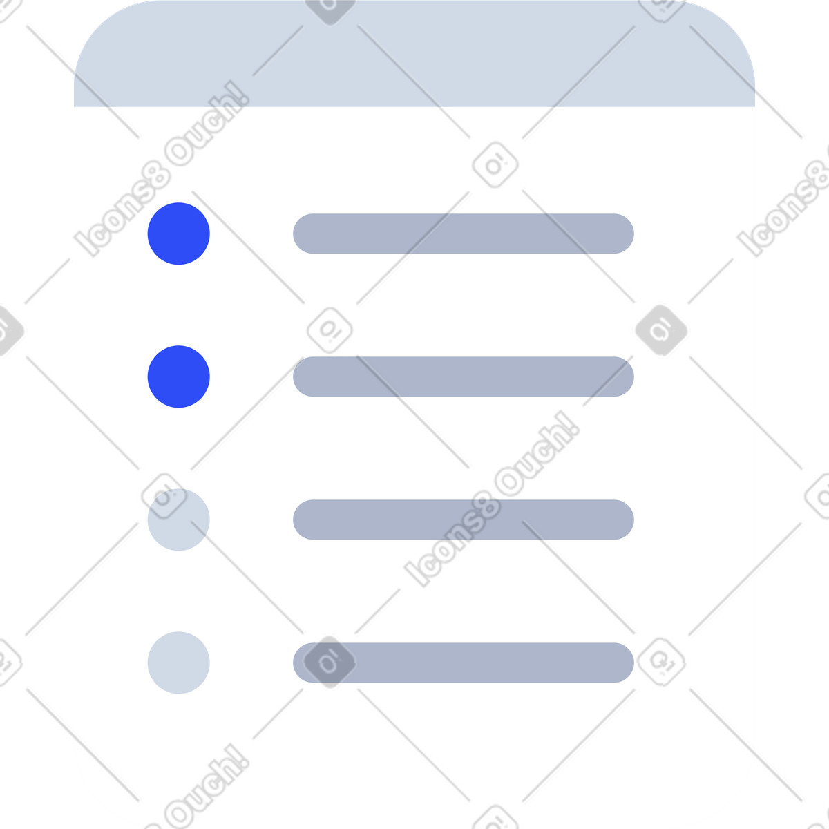 List of tasks illustration in System style download in PNG, SVG