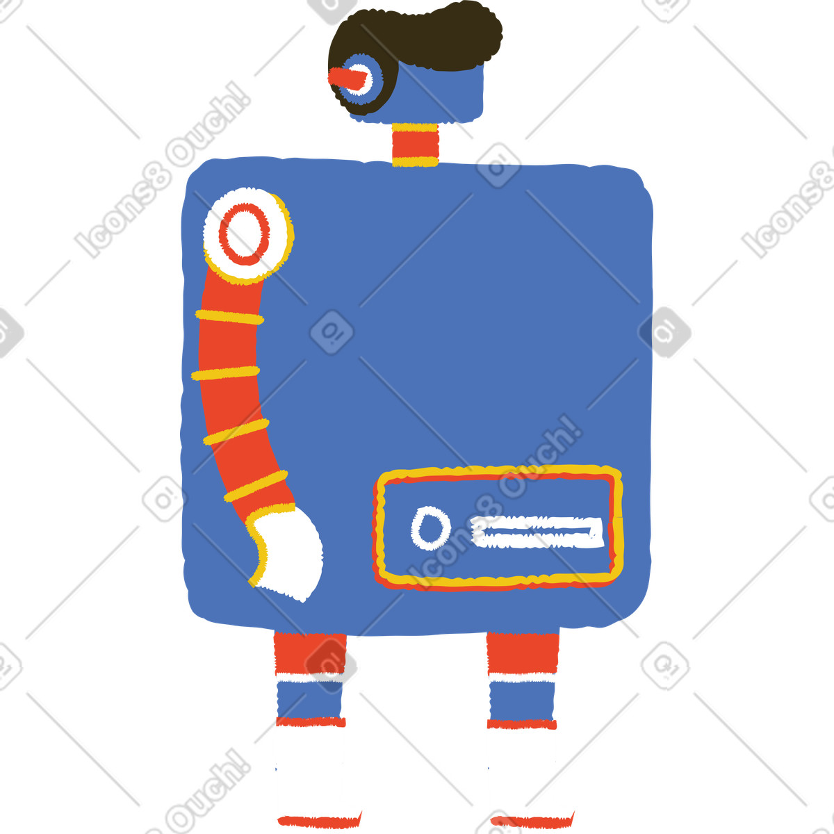 下载 Bermuda 风格的 机器人 插画，支持 PNG、SVG 格式