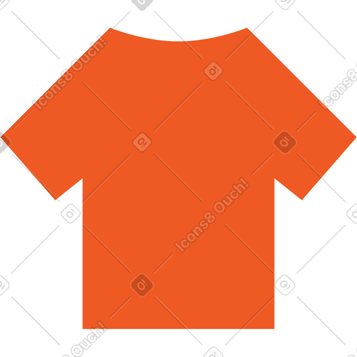 Orange t-shirt illustration in Tiny style download in PNG, SVG