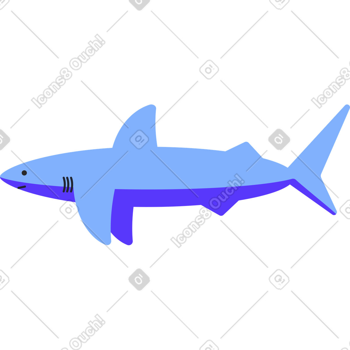 Illustration Requin dans le style Pablita à télécharger aux formats PNG, SVG