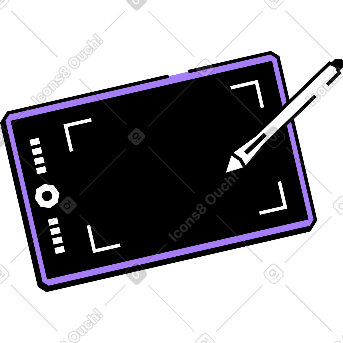 Ilustración Tableta gráfica en estilo Amethyst a descargar en PNG y SVG