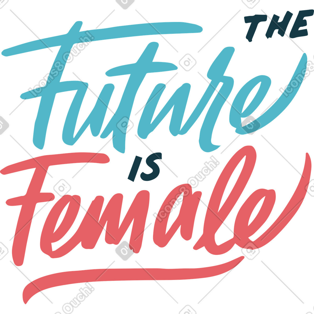 Flamenco 스타일의 The-future-is-female 일러스트레이션 PNG, SVG 다운로드