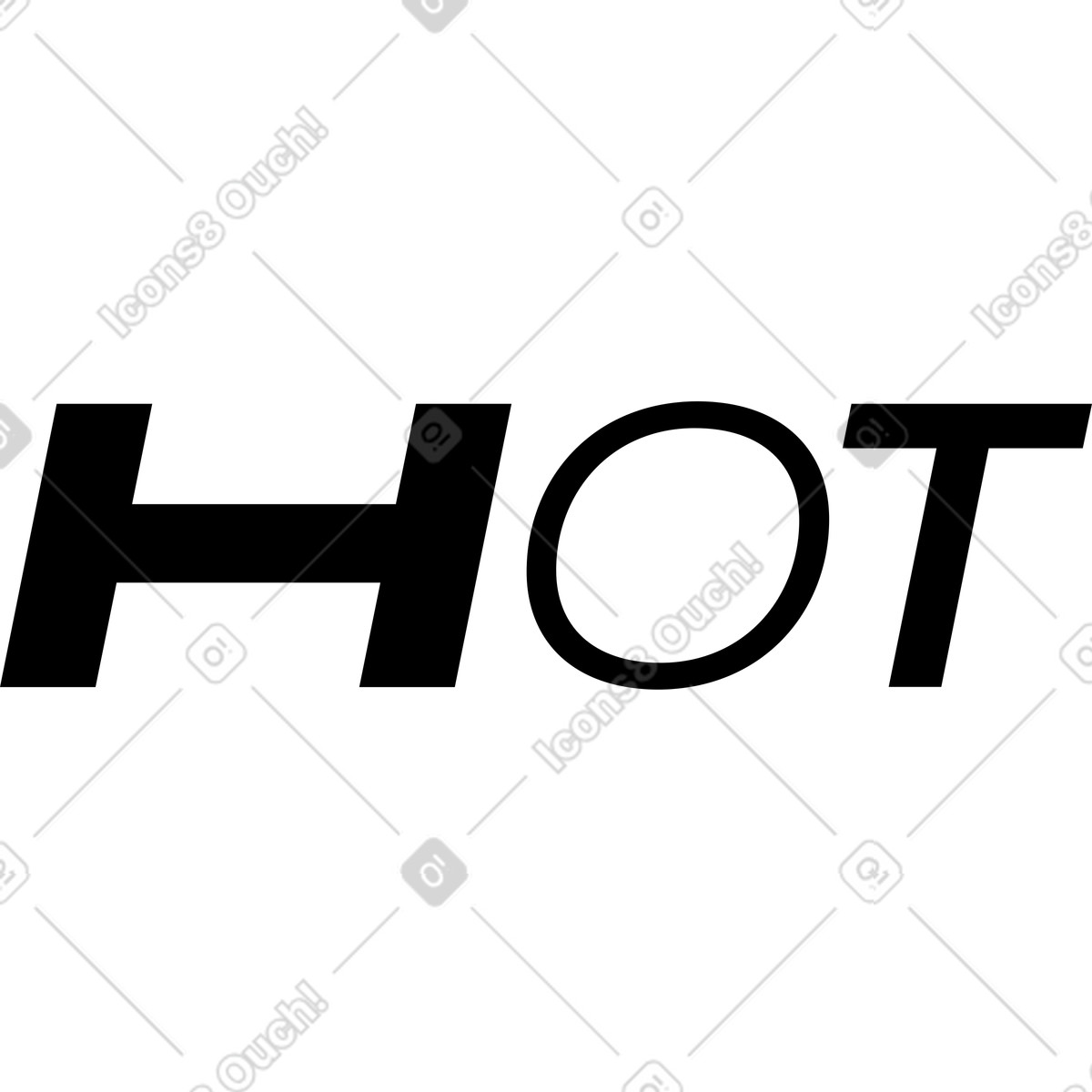Testo caldo illustrazione in stile Typography scarica in PNG, SVG