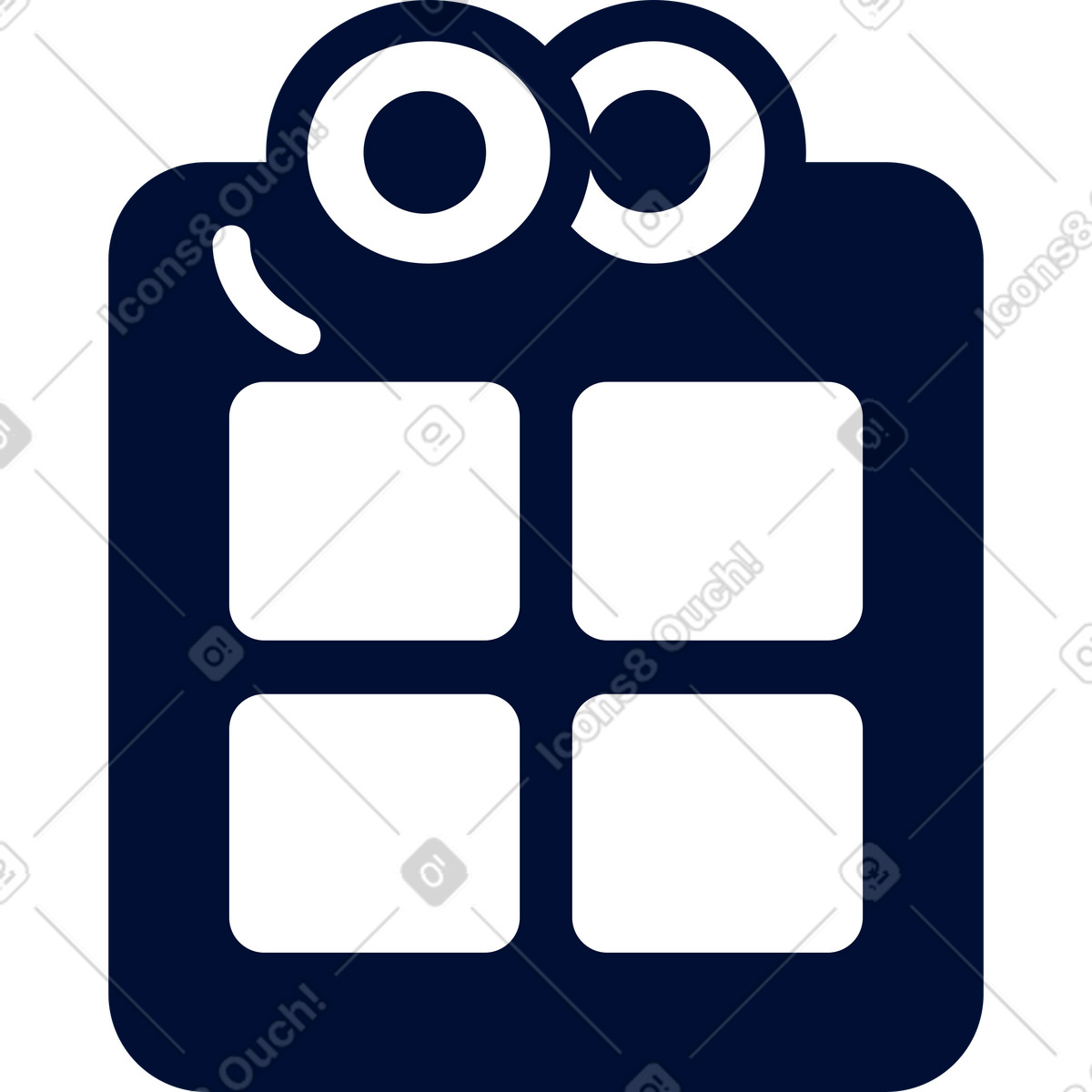 Keypad with four buttons illustration in Blink style download in PNG, SVG