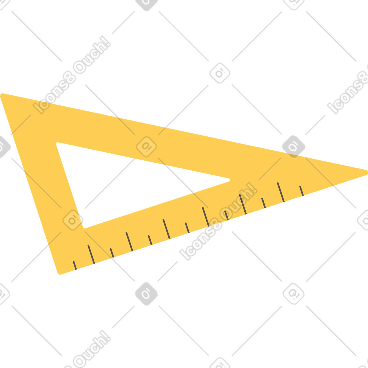 Ruler illustration featuring clipart graphics for creative projects in various