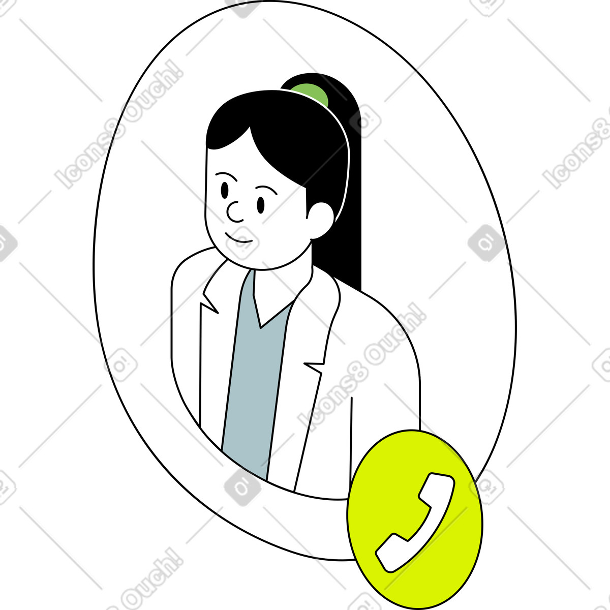 Avatar des arztes-Illustration im Isometric-Stil als Download in PNG, SVG