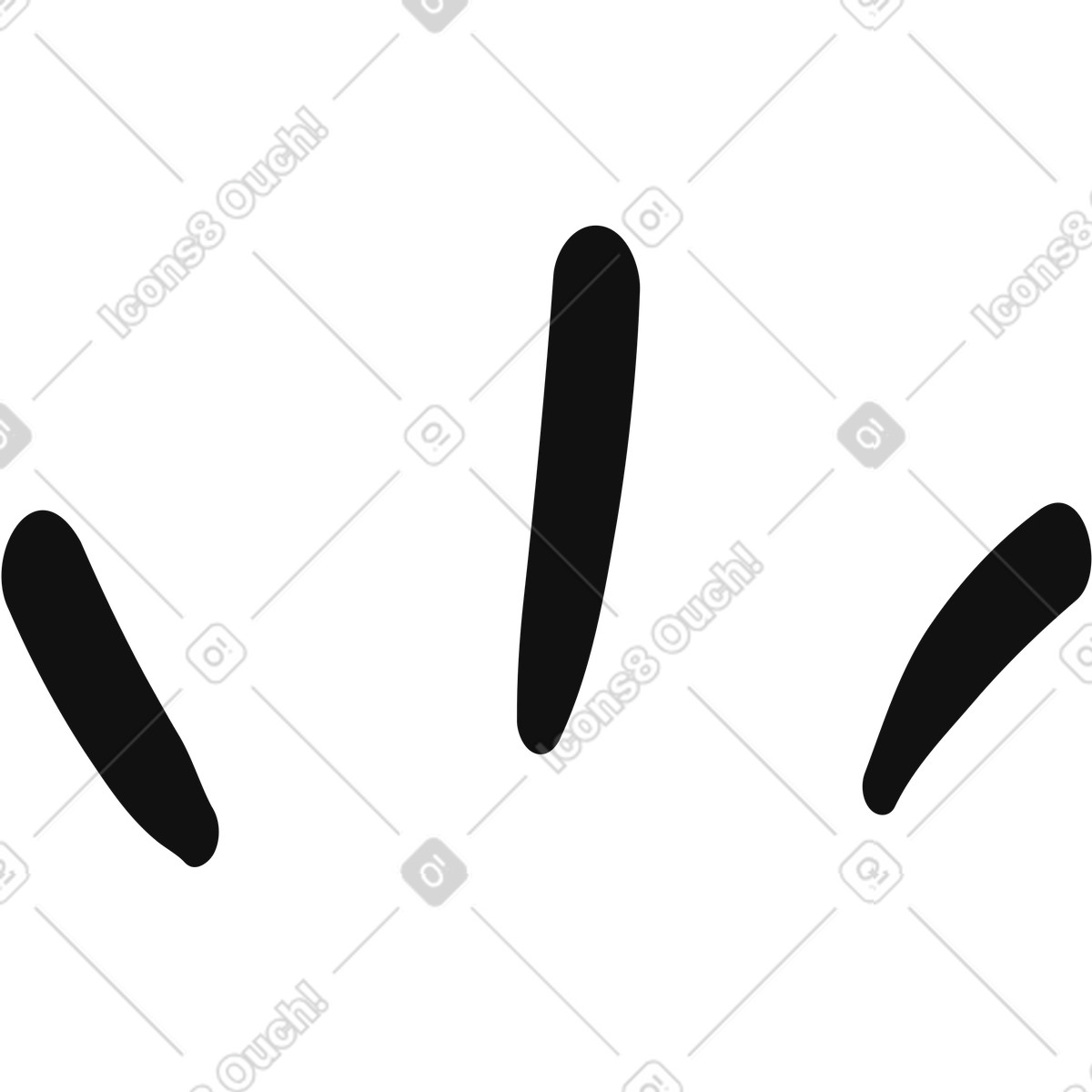 Illustration Brush stroke decorative swoosh lines minimal curved accent shapes dans le style Organic à télécharger aux formats PNG, SVG