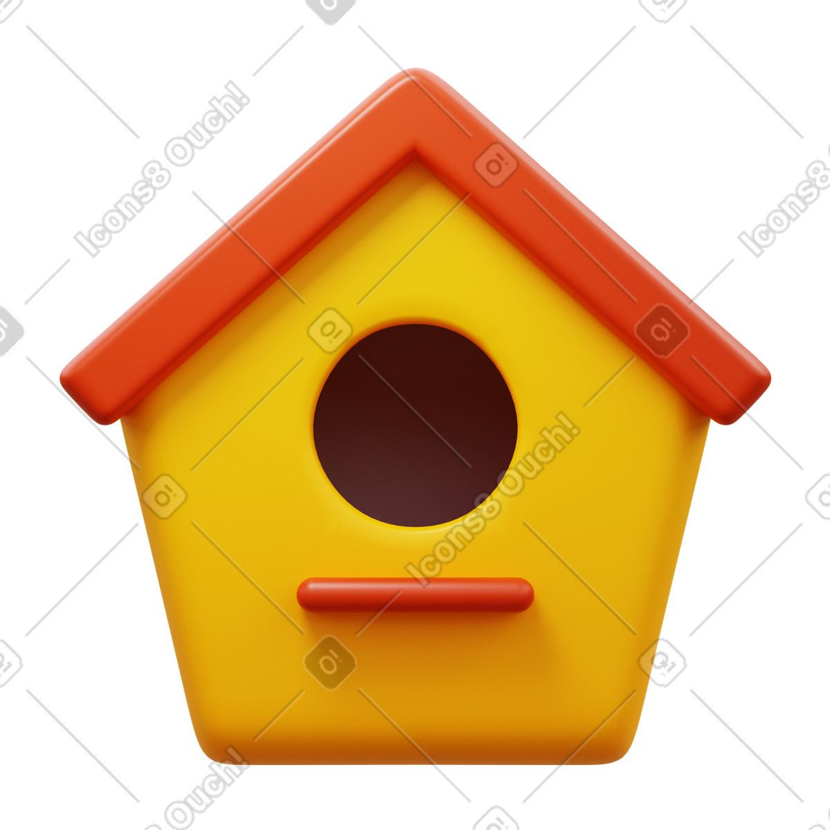 Illustration Birdhouse dans le style 3D Fluency à télécharger aux formats PNG, SVG