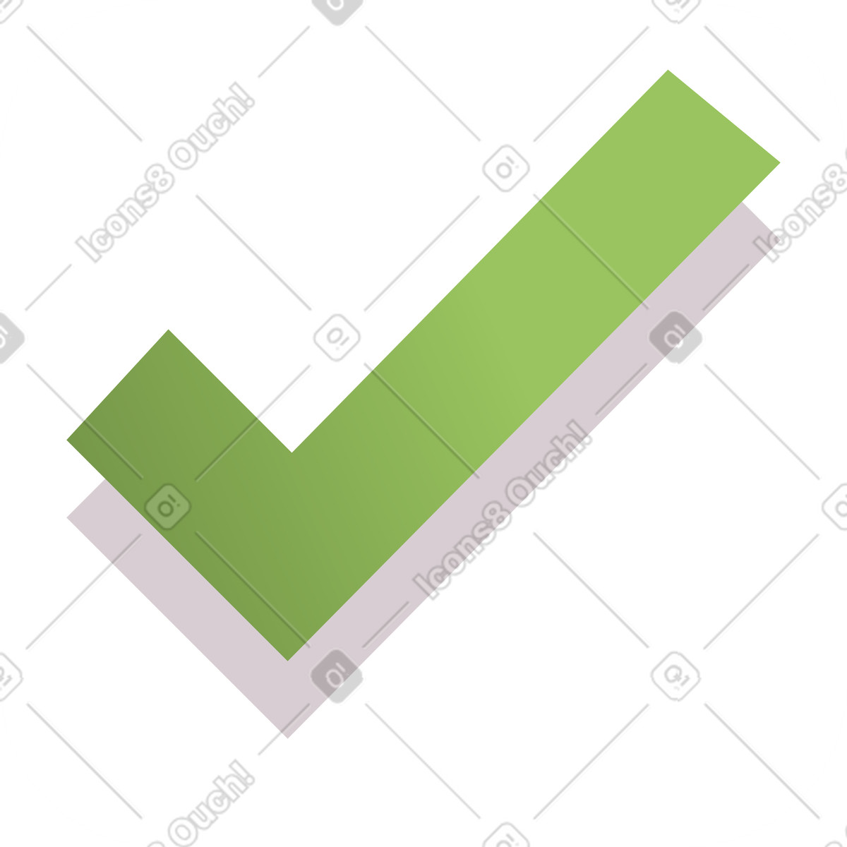 Check mark in a frame illustration Silky style download PNG, SVG