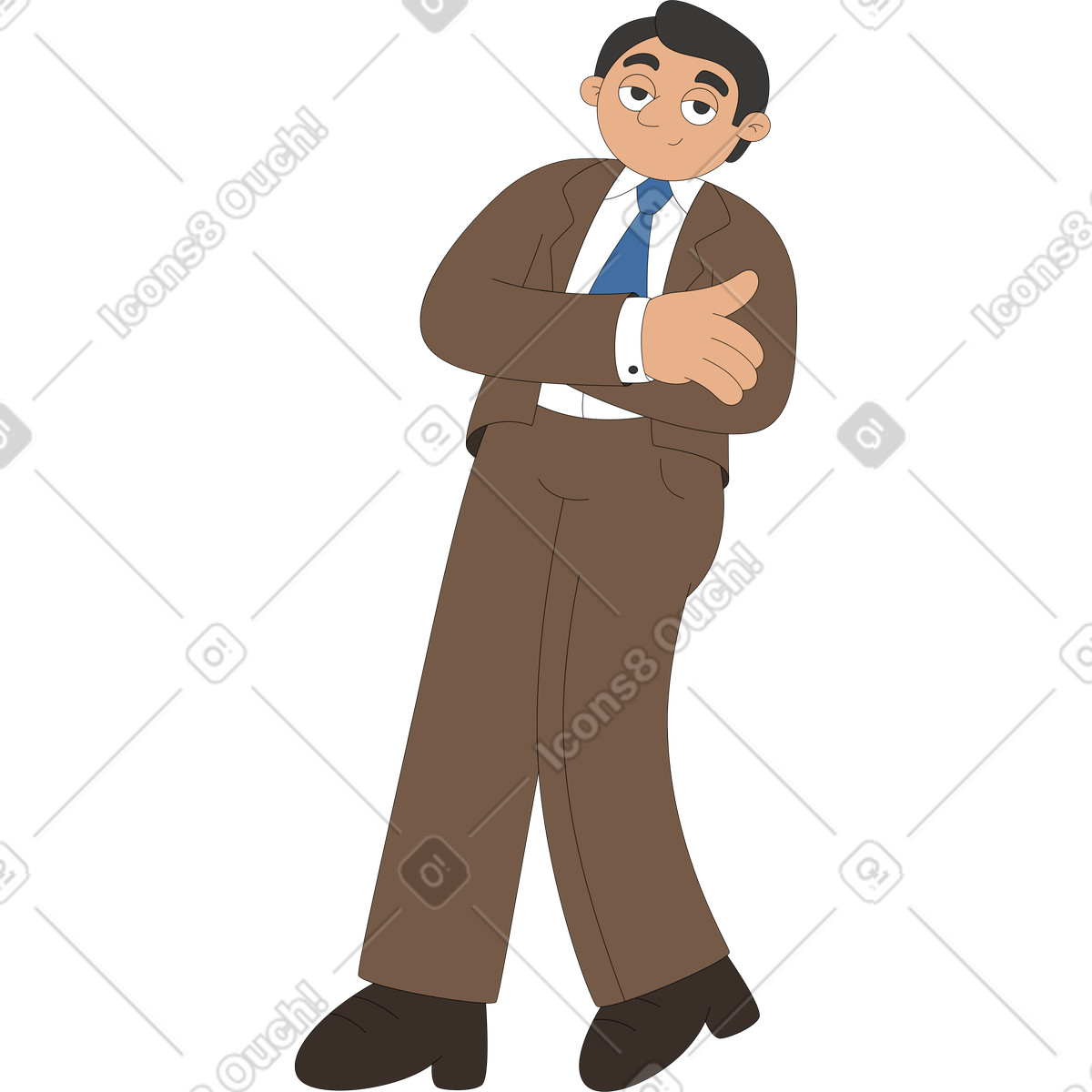 Boss illustration in Sitcom style download in PNG, SVG