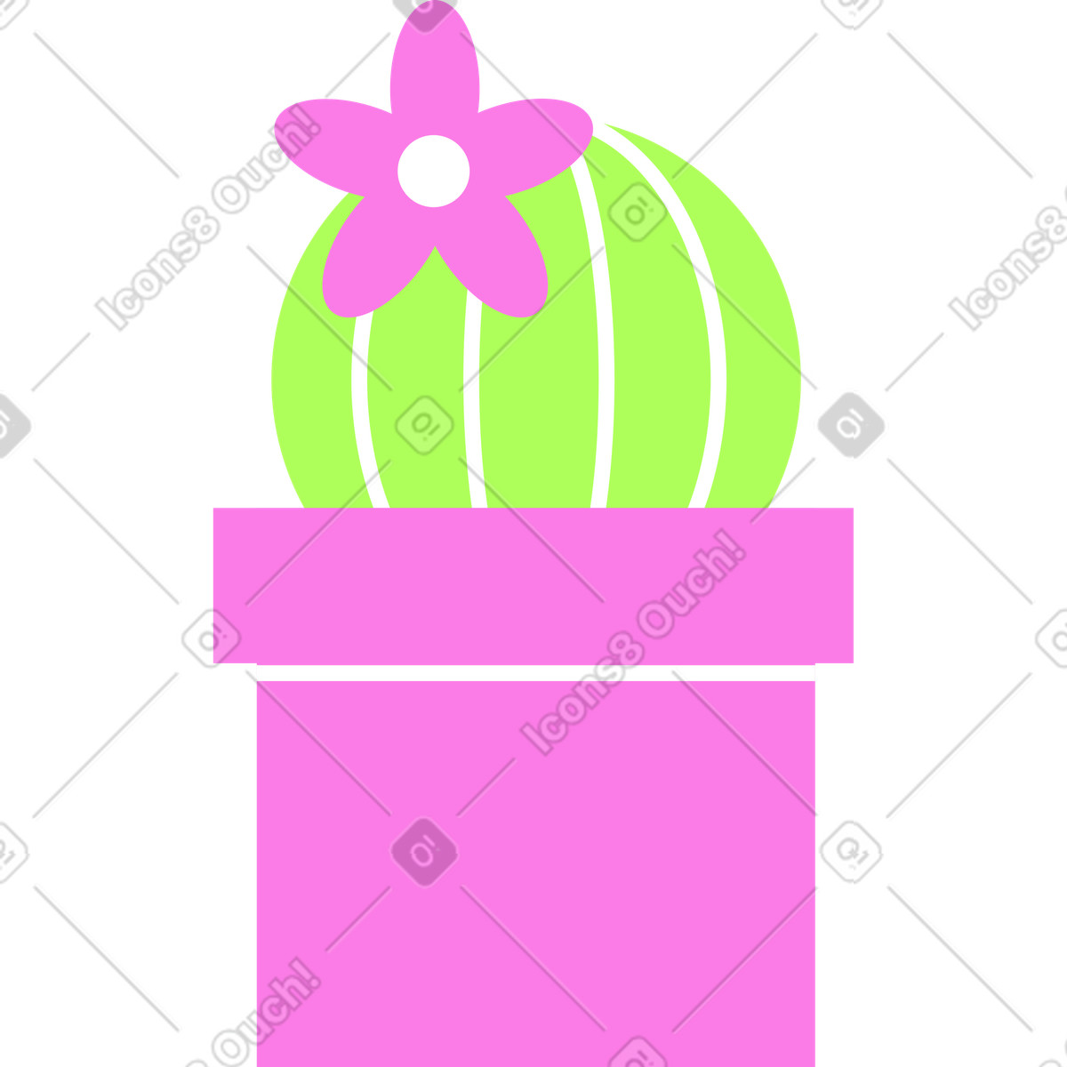 下载 Mellow 风格的 仙人掌 插画，支持 PNG、SVG 格式