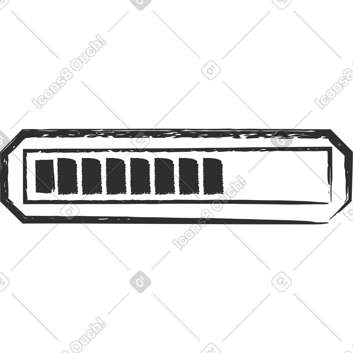 Loading bar illustration in Graphite style download in PNG, SVG
