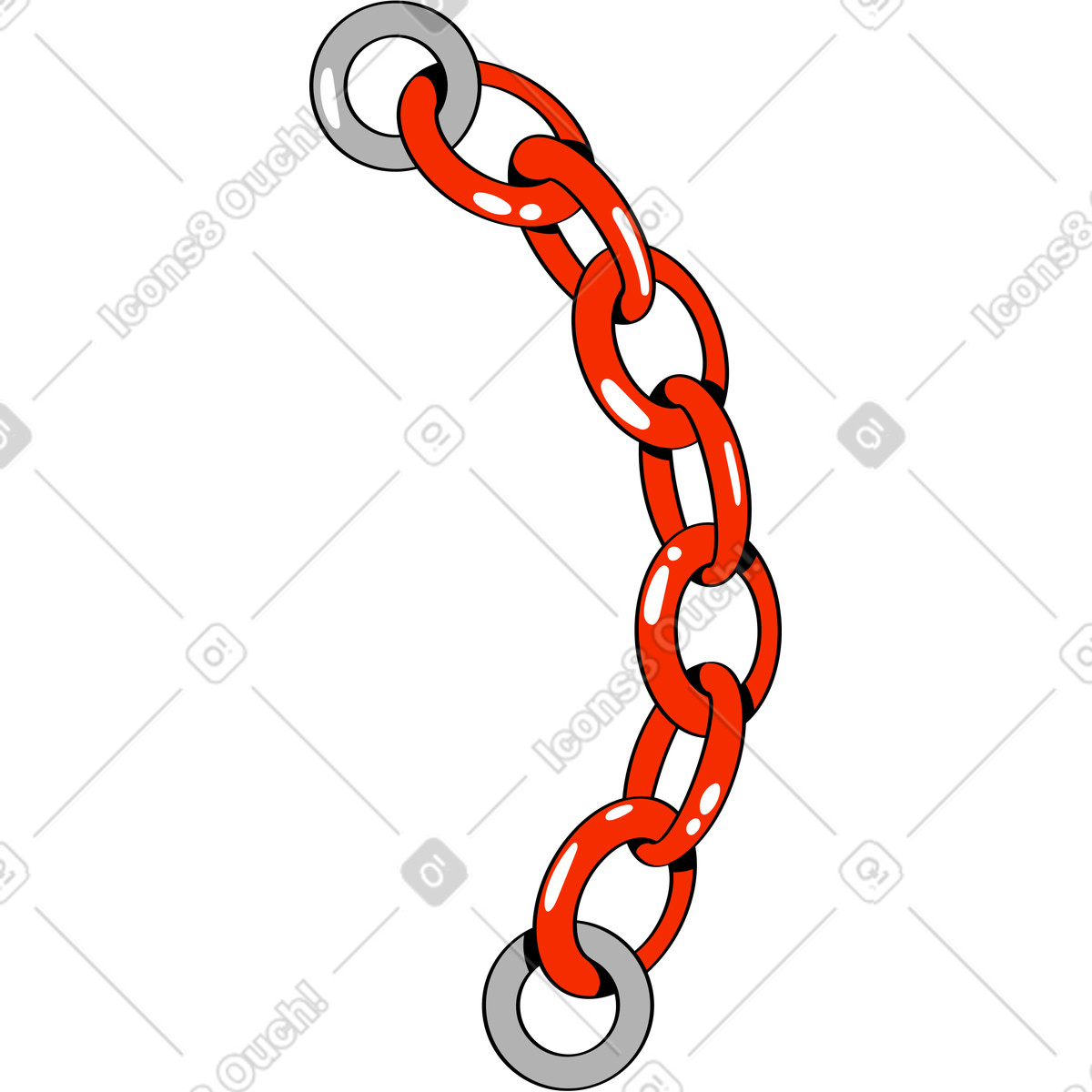 Catena illustrazione in stile Looney scarica in PNG, SVG