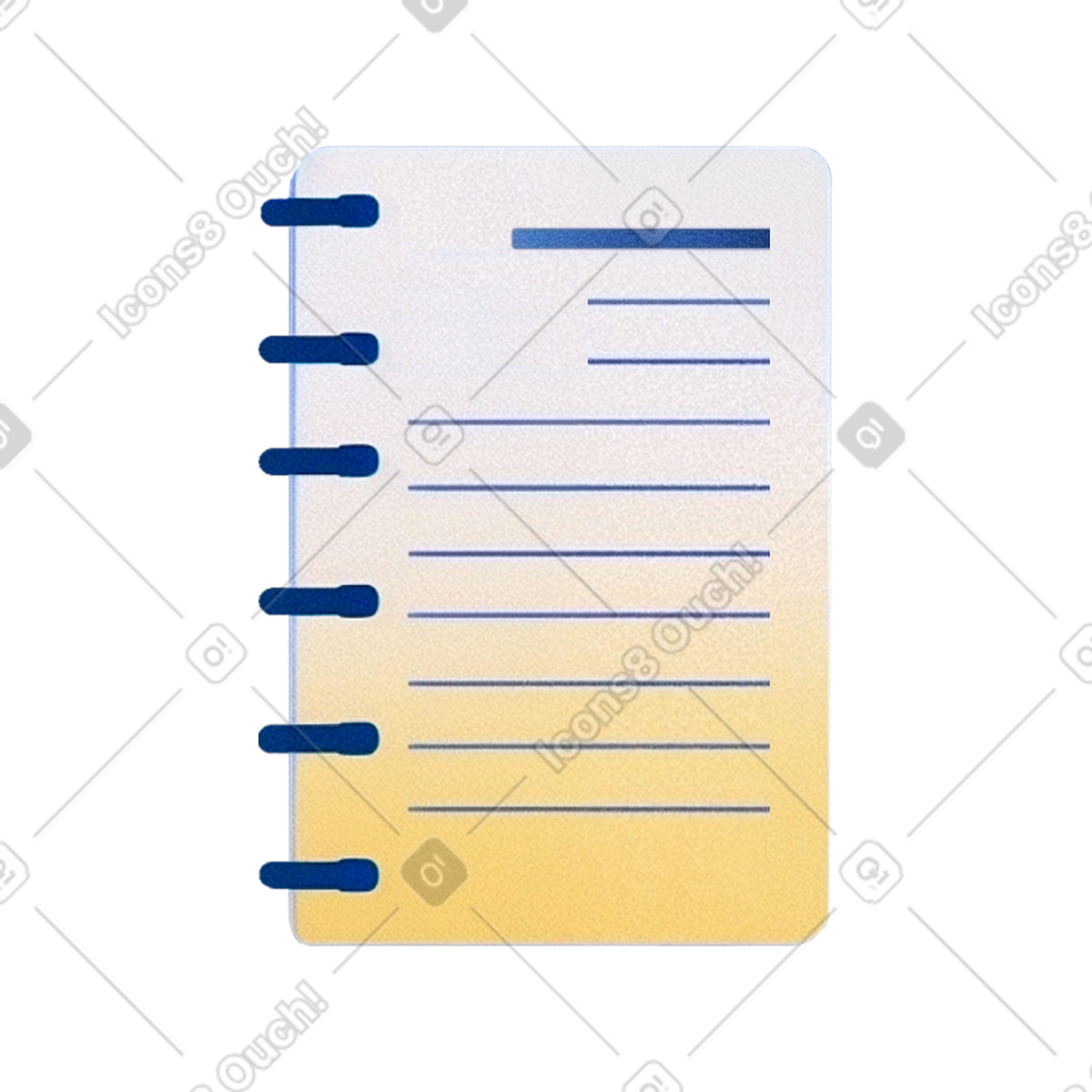 Notebook illustration in Grainy style download in PNG, SVG